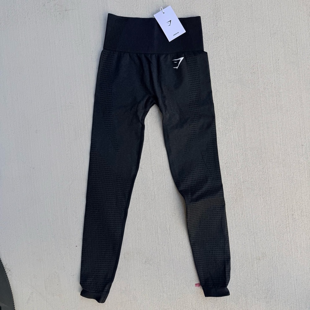 Gymshark Vital Seamless 2.0 High Rise Leggings Black Marl Gray Size Extra Small